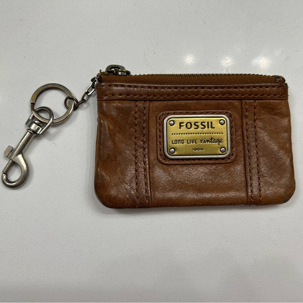 Fossil leather ID/ coin purse wallet